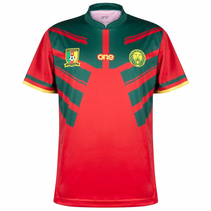 Rotes Ausweichtrikot für Herren aus Kamerun 2023