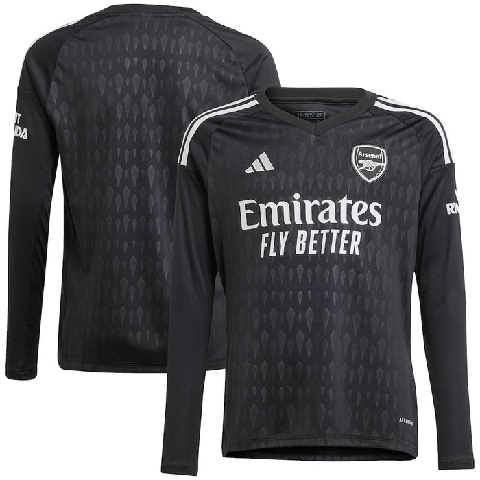 Arsenal Torwarttrikot Schwarz Herren 2024 Langarm