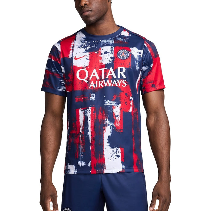 PSG Pre-Match-Trikot Blau/Rot Herren 2024 2025