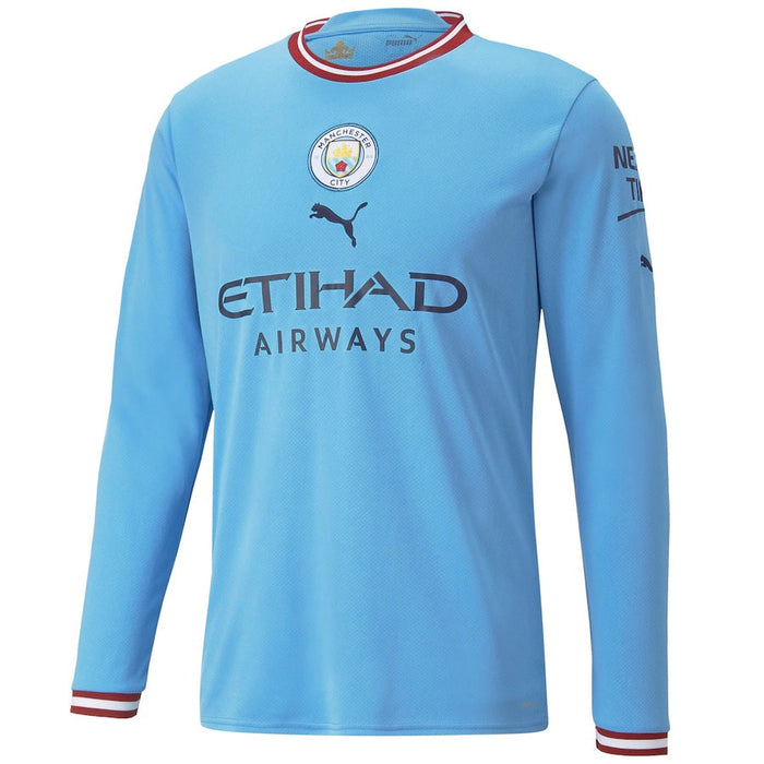Manchester City Rotes Langarmtrikot für Herren 2023 