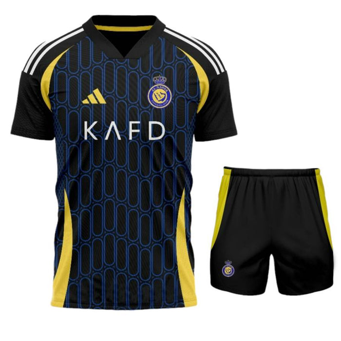 Ronaldo Al Nassr Kinder-Auswärtstrikot 2024–2025, Schwarz