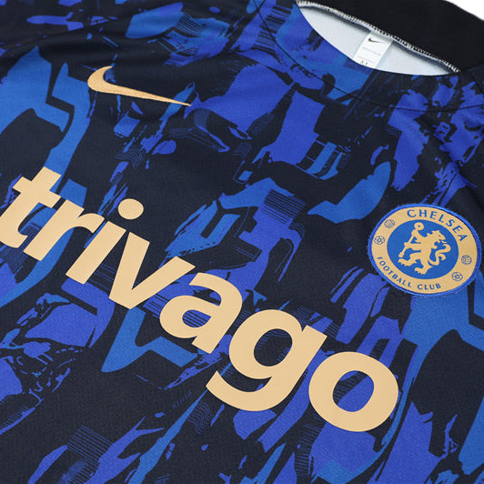 Blaues Chelsea-Trainingstrikot für Herren 2023–2024 