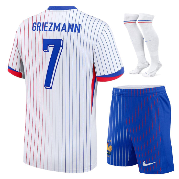 France Away Kids Jersey Kit Euro 2024 2025