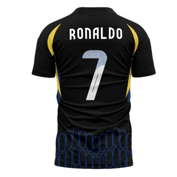 Ronaldo Al Nassr Kinder-Auswärtstrikot 2024–2025, Schwarz